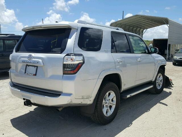 JTEZU5JR1G5124857 - 2016 TOYOTA 4RUNNER SR SILVER photo 4