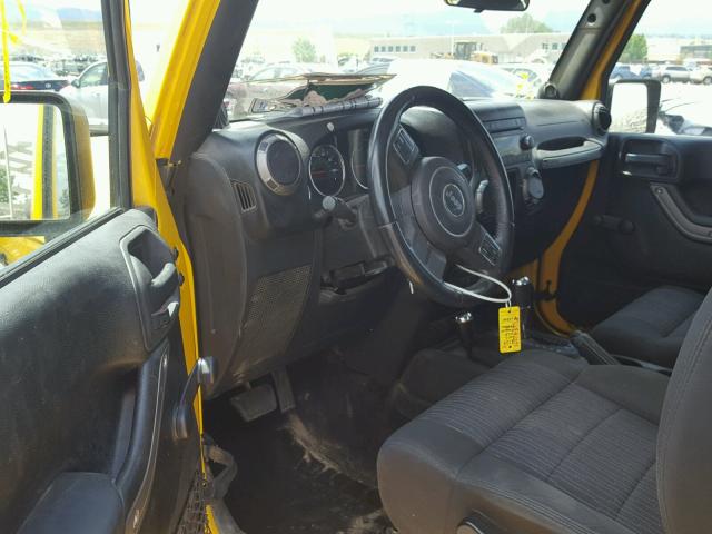 1J4AA2D16BL550590 - 2011 JEEP WRANGLER S YELLOW photo 9