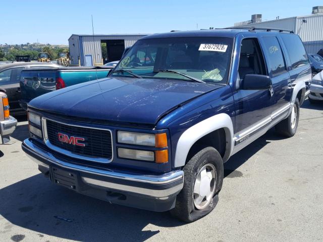 3GKFK16R9TG500291 - 1996 GMC SUBURBAN K BLUE photo 2