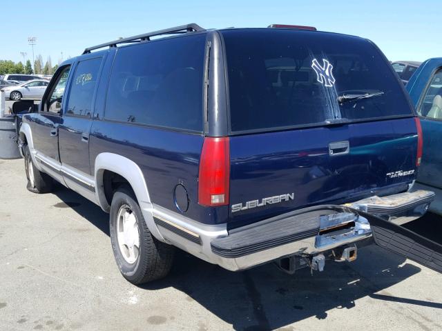 3GKFK16R9TG500291 - 1996 GMC SUBURBAN K BLUE photo 3