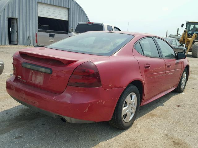 2G2WP552681126638 - 2008 PONTIAC GRAND PRIX RED photo 4