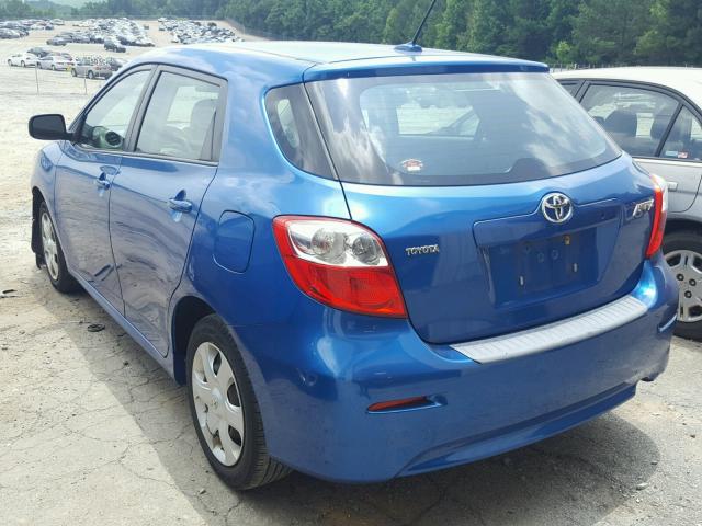 2T1KU40E49C005821 - 2009 TOYOTA COROLLA MA BLUE photo 3