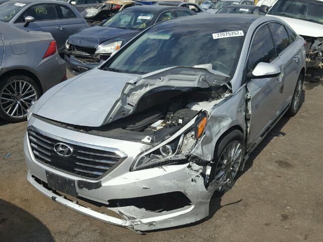 5NPE34AF7FH107839 - 2015 HYUNDAI SONATA SPO SILVER photo 2