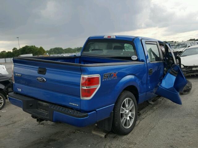 1FTFW1EF5EFB27200 - 2014 FORD F150 SUPER BLUE photo 4