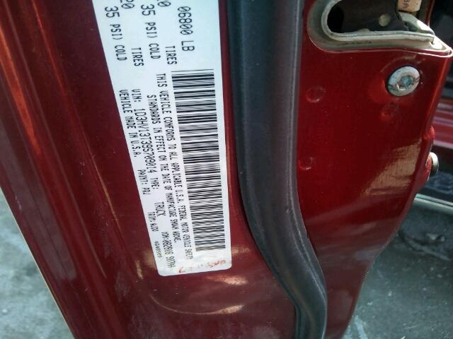 1D3HV13T39S709014 - 2009 DODGE RAM 1500 RED photo 10