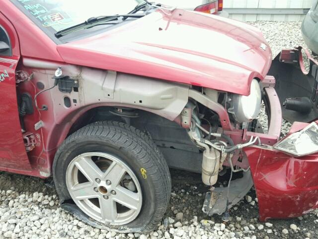 1J8FT47W17D358416 - 2007 JEEP COMPASS RED photo 9