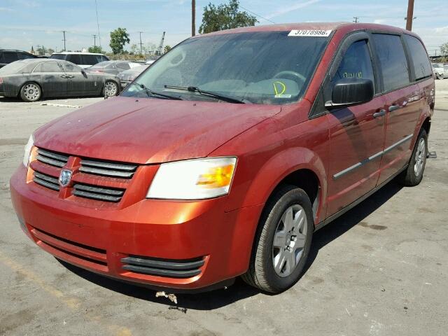 2D8HN44H88R739678 - 2008 DODGE GRAND CARA ORANGE photo 2