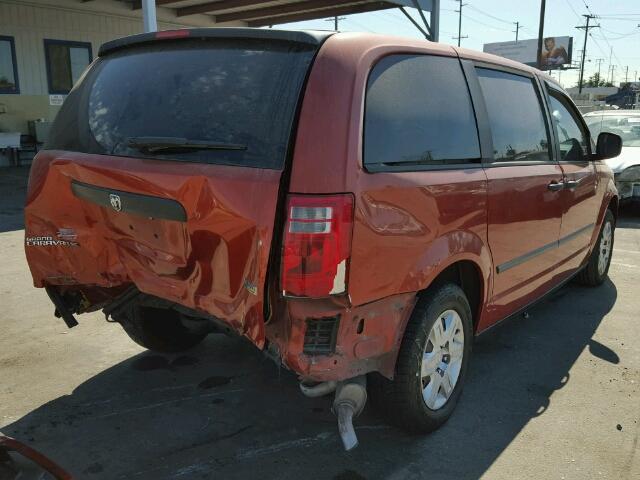 2D8HN44H88R739678 - 2008 DODGE GRAND CARA ORANGE photo 4