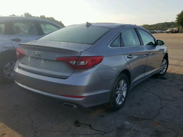 5NPE24AF2FH182791 - 2015 HYUNDAI SONATA SE SILVER photo 4