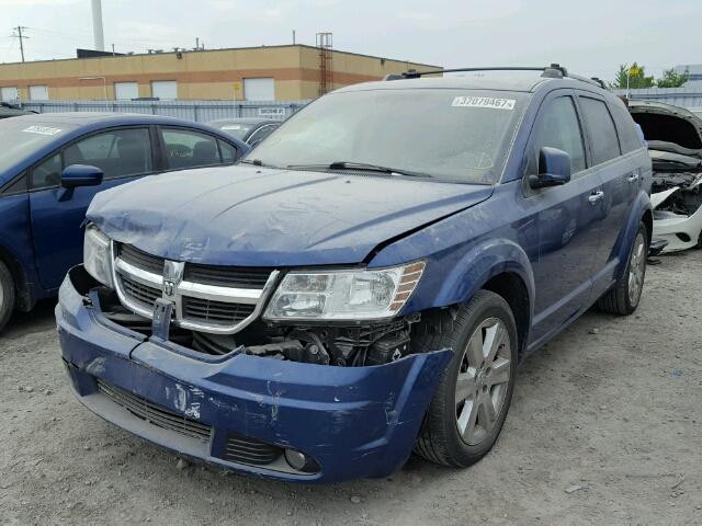 3D4GH67V09T522528 - 2009 DODGE JOURNEY R/ BLUE photo 2