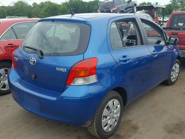 JTDKT903095247713 - 2009 TOYOTA YARIS BLUE photo 4