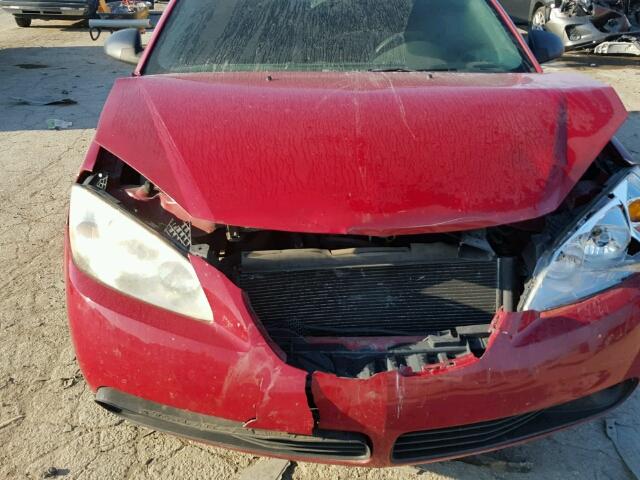 1G2ZG58B774237033 - 2007 PONTIAC G6 RED photo 9