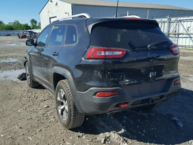 1C4PJMBS1GW129728 - 2016 JEEP CHEROKEE T BLACK photo 3