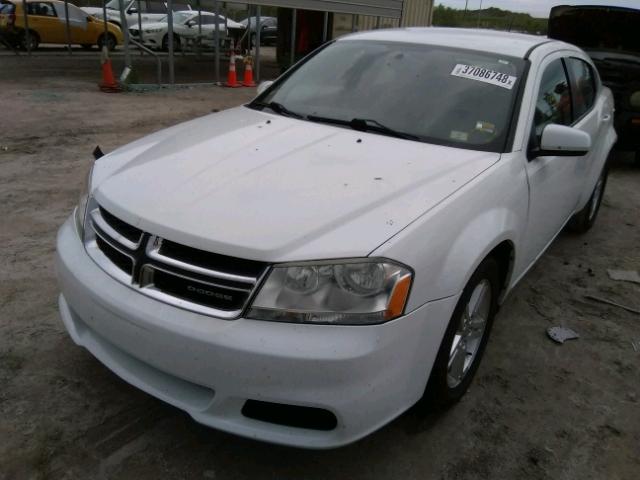 1B3BD1FBXBN564967 - 2011 DODGE AVENGER MA WHITE photo 2