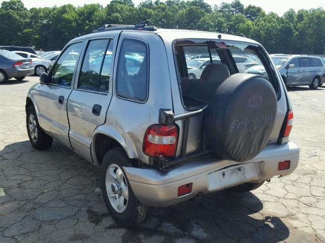 KNDJB7233Y5646517 - 2000 KIA SPORTAGE SILVER photo 3