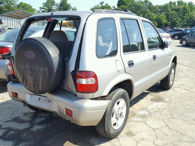 KNDJB7233Y5646517 - 2000 KIA SPORTAGE SILVER photo 4