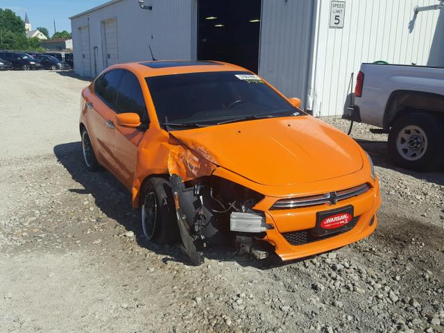 1C3CDFCH3DD317263 - 2013 DODGE DART LIMIT ORANGE photo 1