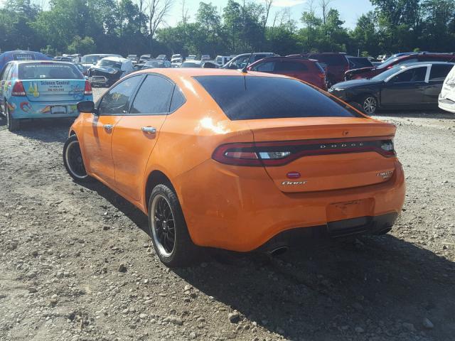 1C3CDFCH3DD317263 - 2013 DODGE DART LIMIT ORANGE photo 3