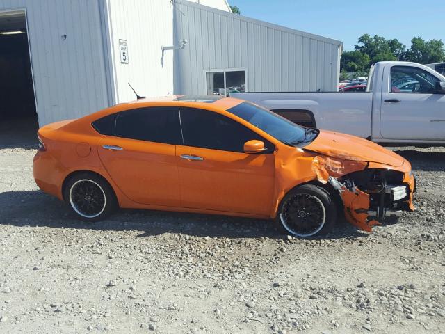 1C3CDFCH3DD317263 - 2013 DODGE DART LIMIT ORANGE photo 9