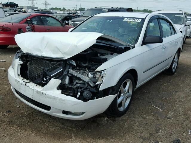 5NPEU46C08H339195 - 2008 HYUNDAI SONATA SE WHITE photo 2