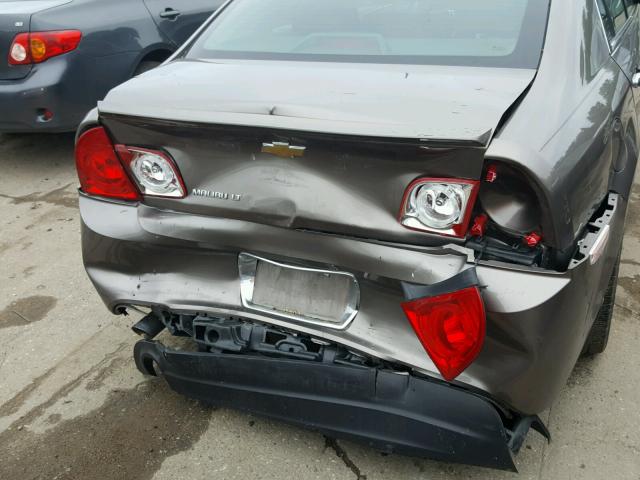 1G1ZC5E10BF272165 - 2011 CHEVROLET MALIBU 1LT ვერცხლისფერი ფოტო 9