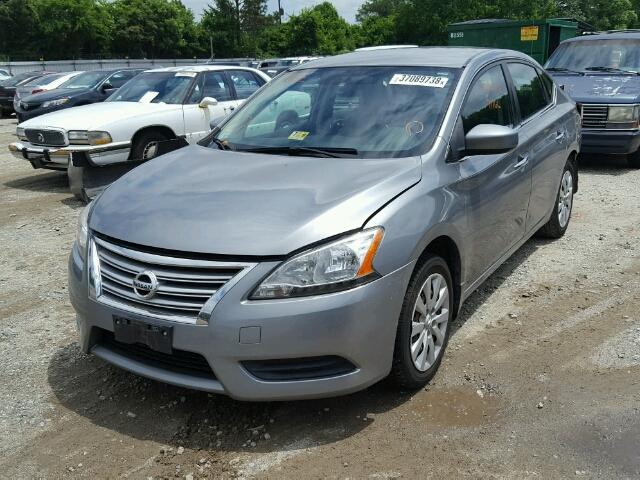 3N1AB7AP4DL703227 - 2013 NISSAN SENTRA SV GRAY photo 2