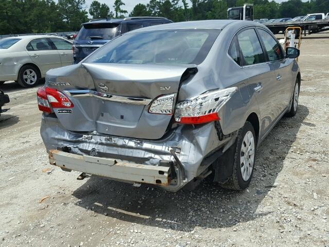 3N1AB7AP4DL703227 - 2013 NISSAN SENTRA SV GRAY photo 4