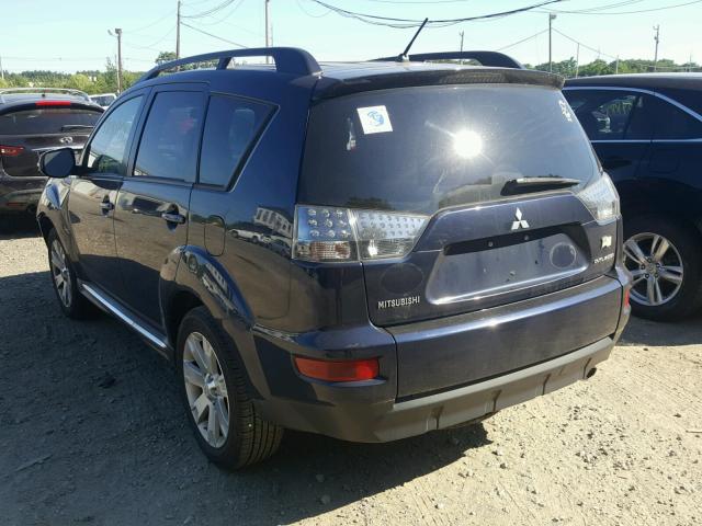 JA4AT3AW8AZ003963 - 2010 MITSUBISHI OUTLANDER BLUE photo 3