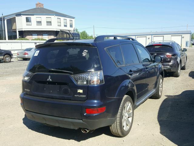 JA4AT3AW8AZ003963 - 2010 MITSUBISHI OUTLANDER BLUE photo 4