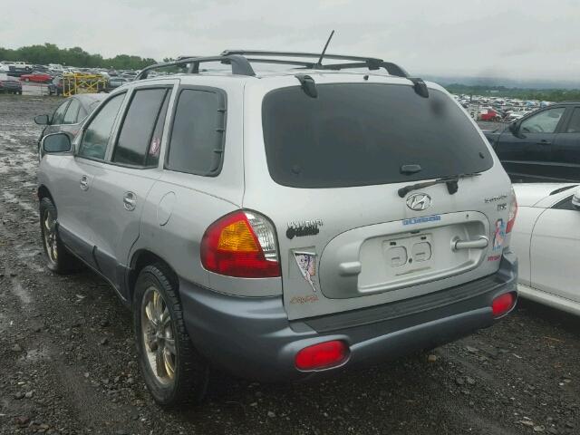 KM8SC13E64U722192 - 2004 HYUNDAI SANTA FE G SILVER photo 3