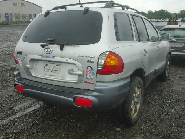 KM8SC13E64U722192 - 2004 HYUNDAI SANTA FE G SILVER photo 4