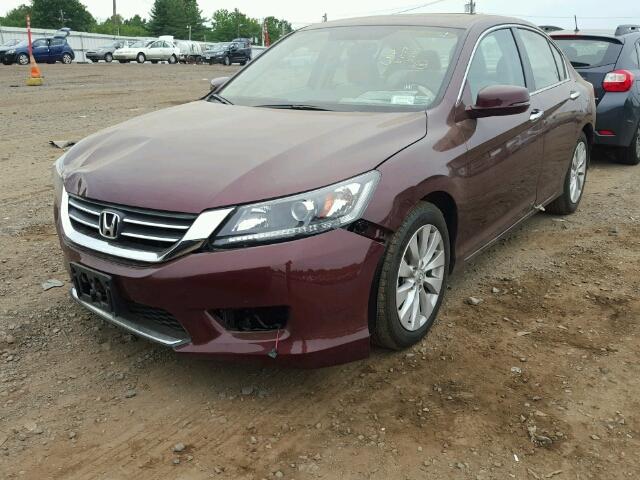 1HGCR2F77FA059604 - 2015 HONDA ACCORD EX BURGUNDY photo 2