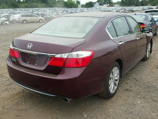 1HGCR2F77FA059604 - 2015 HONDA ACCORD EX BURGUNDY photo 4