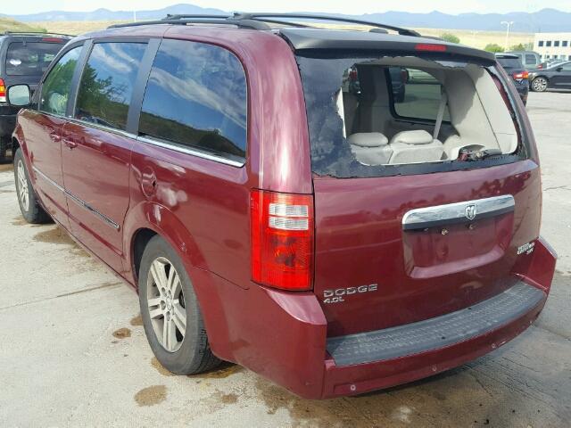 2D8HN54X89R562743 - 2009 DODGE GRAND CARA MAROON photo 3