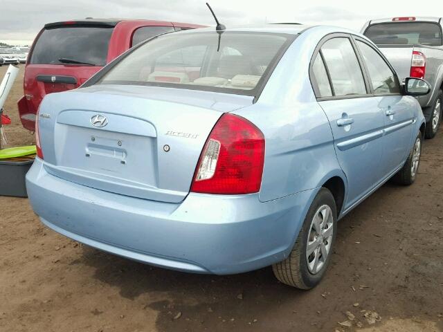 KMHCN46C68U182763 - 2008 HYUNDAI ACCENT BLUE photo 4