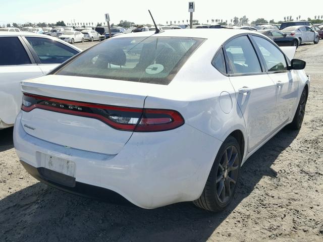 1C3CDFAA0GD592275 - 2016 DODGE DART SE WHITE photo 4