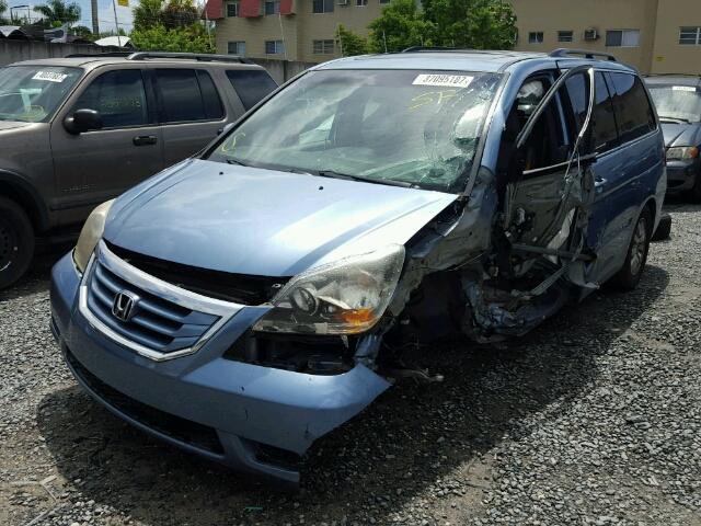 5FNRL38798B079585 - 2008 HONDA ODYSSEY BLUE photo 2