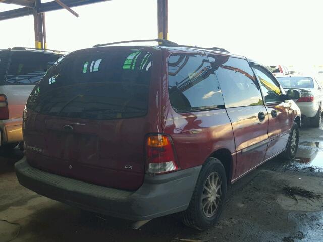 2FMZA5147YBB00914 - 2000 FORD WINDSTAR BURGUNDY photo 4