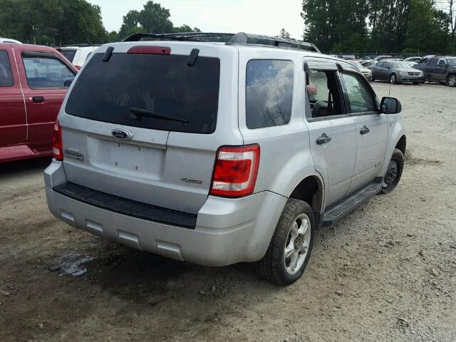 1FMCU931X8KB76270 - 2008 FORD ESCAPE XLT SILVER photo 4