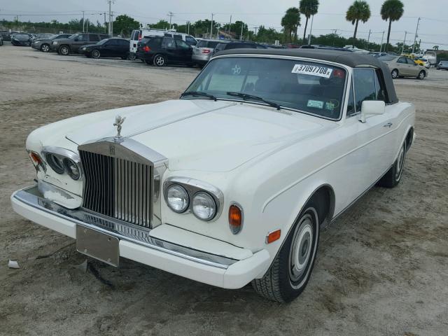 SCAZD42A0GCX14168 - 1986 ROLLS-ROYCE CORNICHE I WHITE photo 2