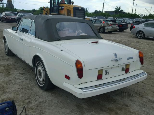 SCAZD42A0GCX14168 - 1986 ROLLS-ROYCE CORNICHE I WHITE photo 3