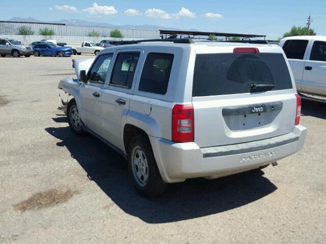 1J4NT1GAXAD624846 - 2010 JEEP PATRIOT SP SILVER photo 3