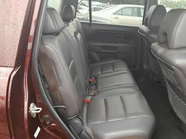 5FNYF28557B012248 - 2007 HONDA PILOT EXL MAROON photo 6