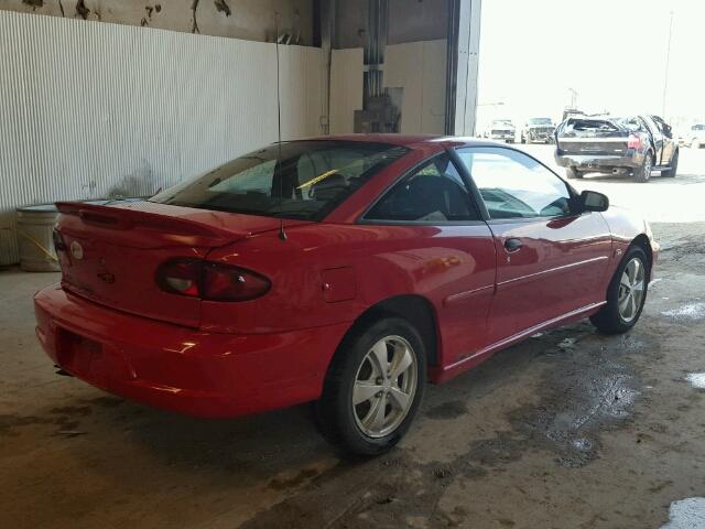 1G1JF12T517297090 - 2001 CHEVROLET CAVALIER RED photo 4