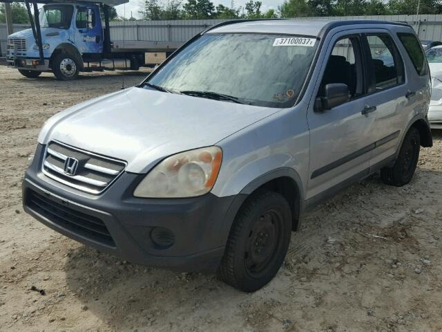 JHLRD68585C019449 - 2005 HONDA CR-V LX SILVER photo 2