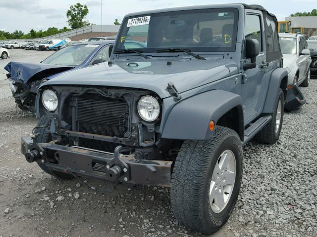 1C4AJWAG2EL176831 - 2014 JEEP WRANGLER S BLUE photo 2