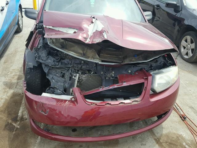 1G8AJ52F55Z179598 - 2005 SATURN ION LEVEL MAROON photo 7