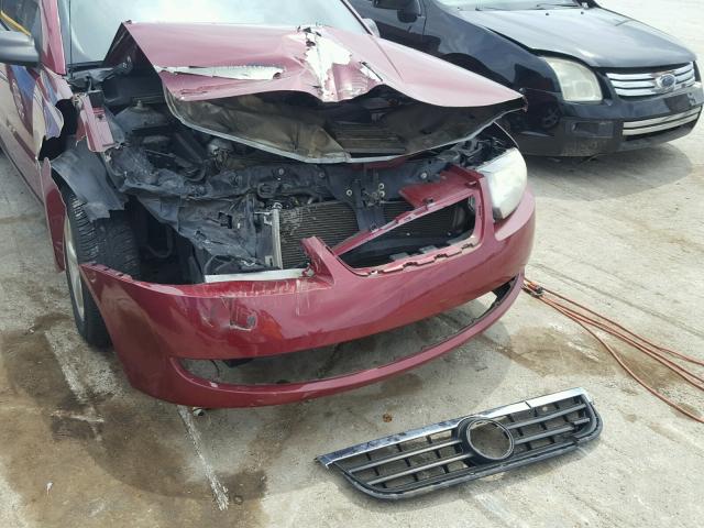 1G8AJ52F55Z179598 - 2005 SATURN ION LEVEL MAROON photo 9