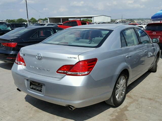 4T1BK36B17U221974 - 2007 TOYOTA AVALON SILVER photo 4