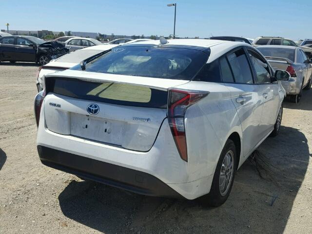 JTDKBRFU4G3008743 - 2016 TOYOTA PRIUS WHITE photo 4